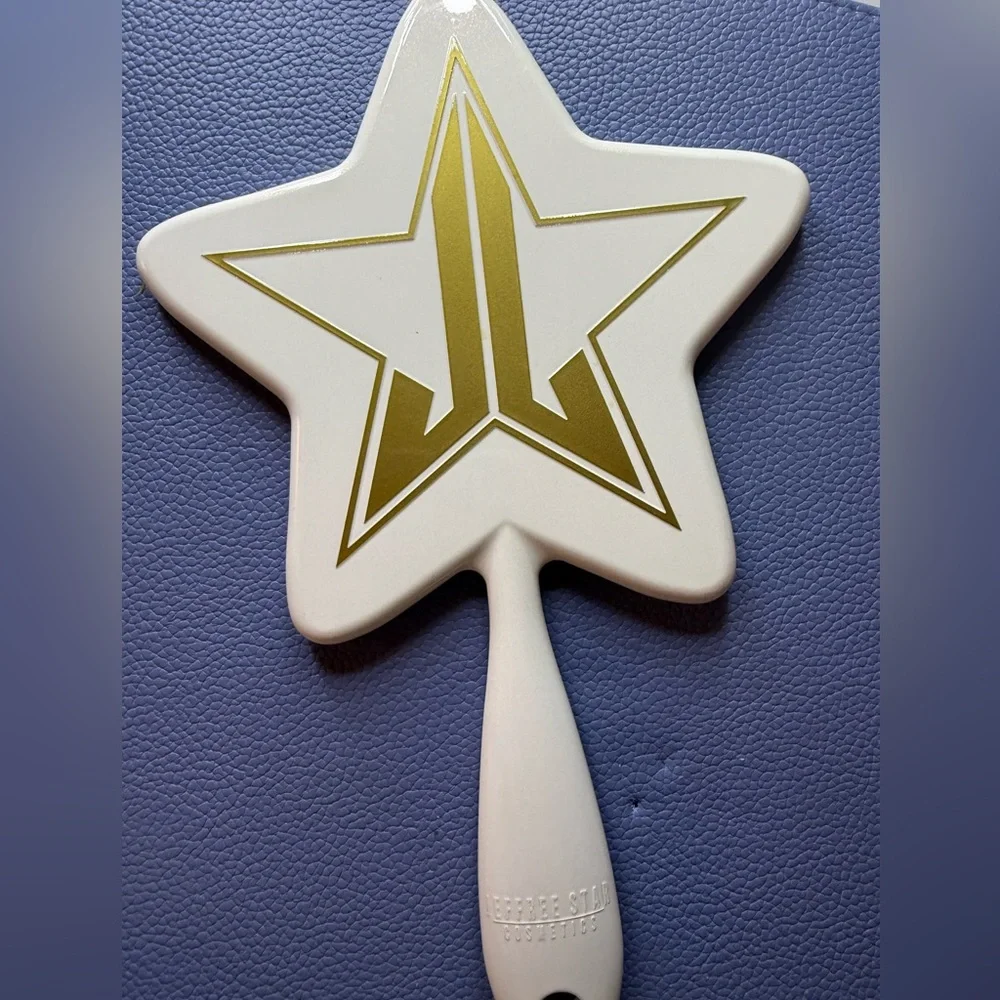 Jeffree Star Hand Mirror glitter white with Gold Logo